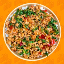 ข้าวผัดกระเพราหมูสับ