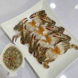 ปูม้าสดแซ่บส์ 4 ตัว + น้ำจิ้มซีฟู้ด