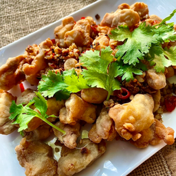 เอ็นข้อไก่คั่วพริกเกลือ