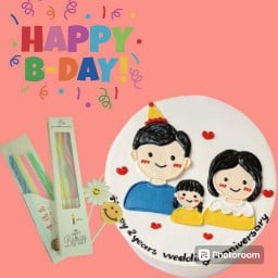 219.พร้อมส่ง10cm หรือ1ปอนแฟมิลี่รักคุณที่สุดในโลก