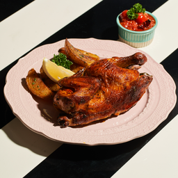 Roasted pepper half chicken