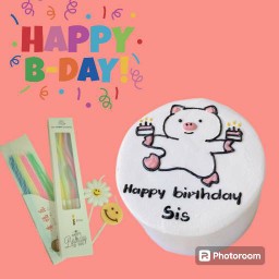 224.พร้อมส่ง10cm หรือ1ปอนhappy birthday นะคะซิส