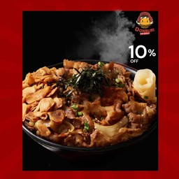 (ลดสุดคุ้ม 10%) ข้าวหน้าด้งรสเผ็ดราดไข่ออนเซน size L