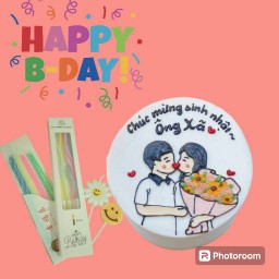 222.พร้อมส่ง10cm หรือ1ปอน มอบทั้งดอกไม้เเละเค้กอร่อย