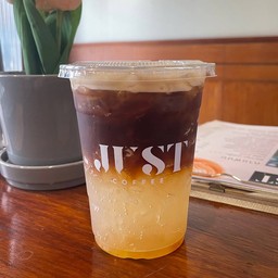 Iced espresso sparkling yuzu