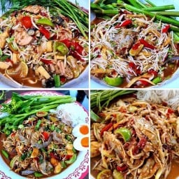 69 ทั้งแซ่บ ทั้งซี้ด(ส้มตำรสเด็ด ข้าวไข่ข้น กะเพราพริกแห้ง ลูกชิ้นทอด) หมู่บ้าน Jtown