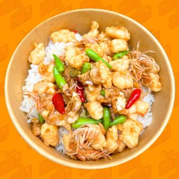 ข้าวกุ้งผัดพริกขี้หนู