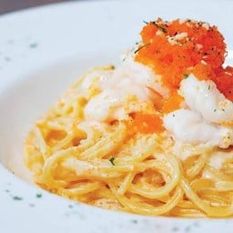 Spaghetti Shrimp rose cream