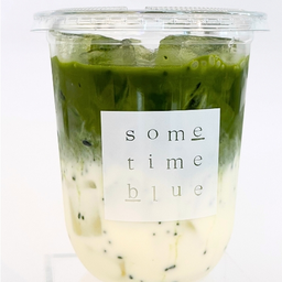 green tea latte (ice)