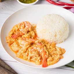 :ข้าวราดไข่ข้นกุ้ง