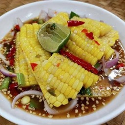 ยำข้าวโพด(แบบปลาร้า ,แบบไม่ปลาร้า)