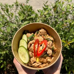 ข้าวกระเพราไก่ไข่ข้น(ไข่2ฟอง)