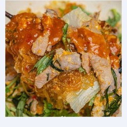 สุกี้แห้งหมู