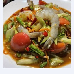 ตำแตงกุ้งสด
