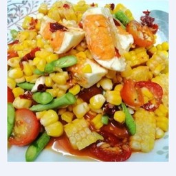 ตำข้าวโพดไข่เค็ม