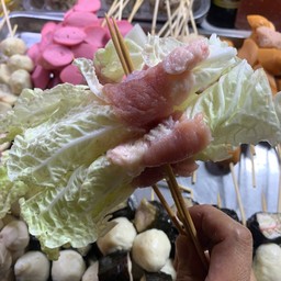 หมูสไลด์ พันผัก