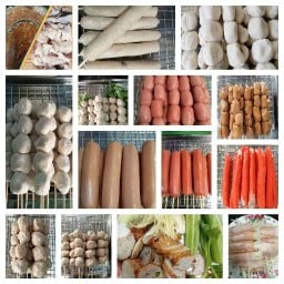 หมึกสดลูกชิ้นปิ้งย่างทอดน้ำจิ้มรสเด็ด