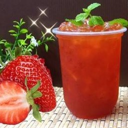 ชาไทยสตรอเบอร์รี่-ปั่น