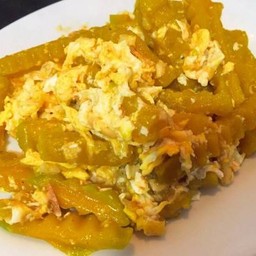 ฟักทองผัดไข่