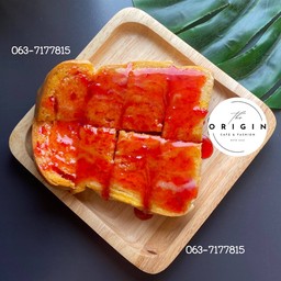 ขนมปังปิ้ง เนย-สตรอเบอร์รี่(1 แผ่น)