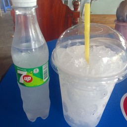 น้ำเซเว่นอัพ+แก้วพร้อมน้ำแข็ง