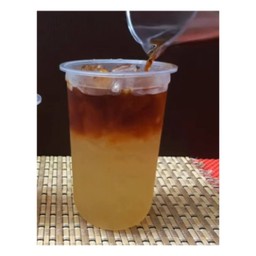 ชาน้ำผึ้งมะนาวทูโทน [เย็น]