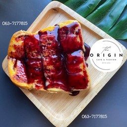 ขนมปังปิ้ง เนย-แยมบลูเบอร์รี่ (1 แผ่น)