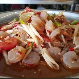 ตำปูปลาร้ากุ้งดิบ