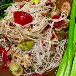 ตำซั่วปูปลาร้ากุ้งสด