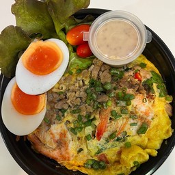 ข้าวไข่ทรงเครื่องคลีน + ไข่ต้ม