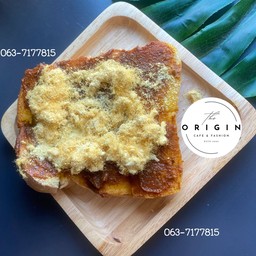 ขนมปังปิ้ง พริกเผา-ไก่หยอง (1 แผ่น)