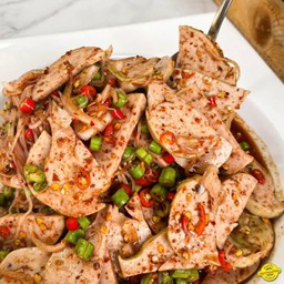 ยำขนมจีนหมูยอหมูสับ