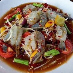 ตำกุ้งสด