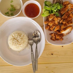 ไก่ทอดจานเล็ก +ข้าวมัน