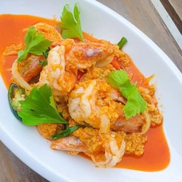 กุ้งผัดผงกระหรี่