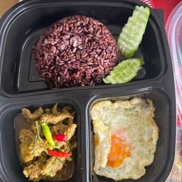 ข้าวกล่องไรท์เบอร์รี่ราดข้าว2อย่าง