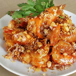 กุ้ง, หมึก ทอดกระเทียม