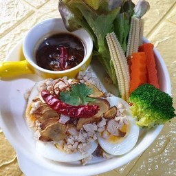 ไข่ลูกเขยไก่สับ (มีข้าว)