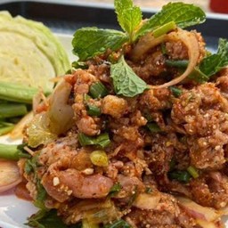 ก้อยหมู ดิบ_สุก