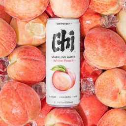 น้ำโซดาพีช