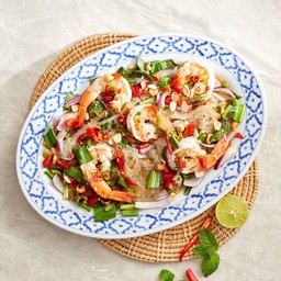 ยำวุ้นเส้นกุ้งสด