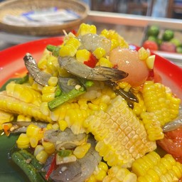 ตำข้าวโพดกุ้งสด