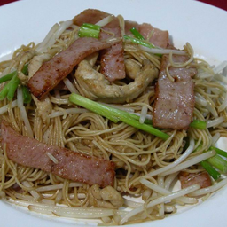 หมี่ซั่วผัดไก่แฮม