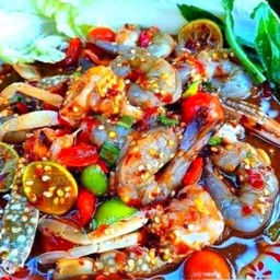 ตำเหลาปูม้ากุ้งสดน้ำปลาร้านัวๆ