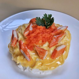 ข้าวไข่ข้น ปูอัดไข่กุ้ง