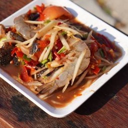 ตำกุ้งสด