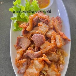 หมูสามชั้นทอดน้ำปลา