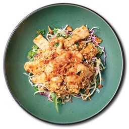 ยำหัวปลีไก่เจ