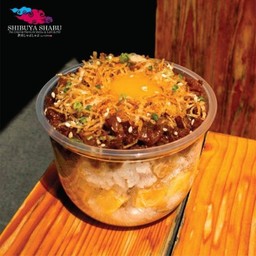 กิวนิกุ มินิคัพ (เนื้อสับผัดซอสเกาหลี+ไข่นกกระทาออนเซน)