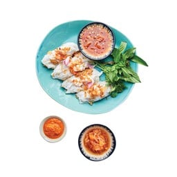 ข้าวเกรียบปากหม้อ กุ้งสด